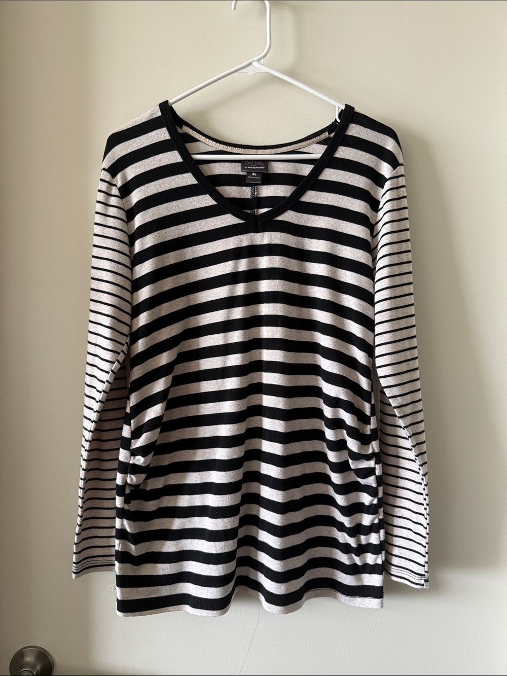 Oh Baby by Motherhood Mixed Stripe Long Sleeved Tee